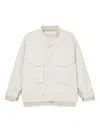 Five Cm Logo-patch Jacket In White