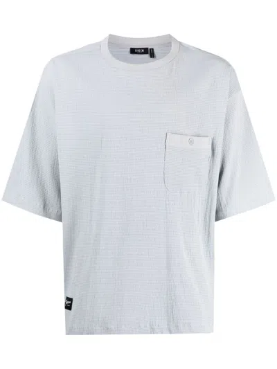 Five Cm Logo-patch Piqué-weave T-shirt In Blue