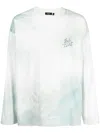 Five Cm Langarmshirt Mit Logo-print In Blau