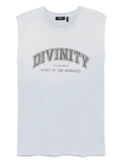 Five Cm Logo-print Vest In Blue