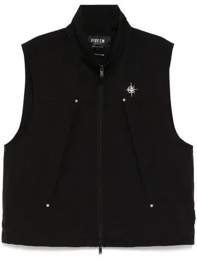 Five Cm Weste Mit Logo-nieten In Schwarz