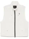 Five Cm Weste Mit Logo-nieten In Weiss