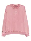 Five Cm Logo Washed Sweatshirt In Pink