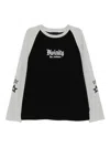 Five Cm Long-sleeve Raglan Tee In Black