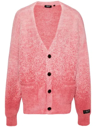Five Cm Long-sleeved Button-up Cardigan In 粉色