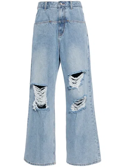 Five Cm Low-rise Loose-fit Jeans In Blau