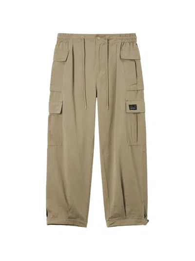 Five Cm Multi-pocket Drawstring Cargo Pants In Neutral