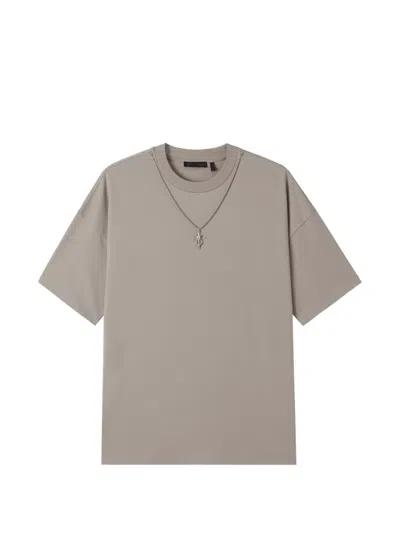 Five Cm Necklace Round-neck T-shirt In Neutral