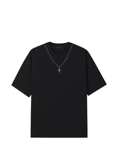 Five Cm Necklace-detail T-shirt In Black
