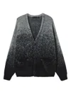 Five Cm Ombre-effect Buttoned Cardigan In Gray