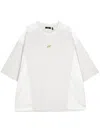 Five Cm Panelled Cotton T-shirt In White