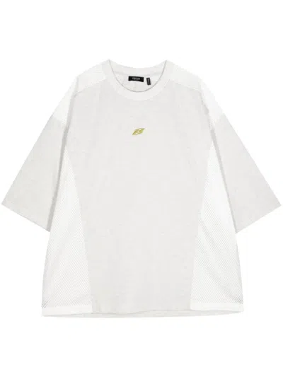 Five Cm Panelled Cotton T-shirt In White
