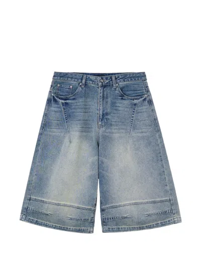 Five Cm Panelled Denim Shorts In Blue