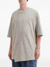 Five Cm Panelled Raw-cut T-shirt In Neutral