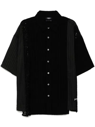 Five Cm Panelled Shirt In Schwarz