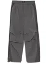 Five Cm Panelled Wide-leg Trousers In Grau