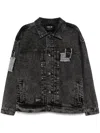 Five Cm Jeansjacke Im Patchwork-look In Grau