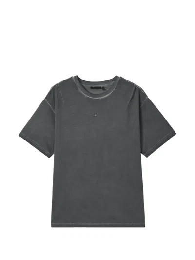 Five Cm Patchwork-detail T-shirt In Gray