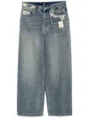 Five Cm Jeans Im Patchwork-look In Blau
