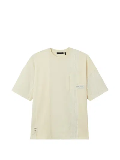 Five Cm T-shirt Im Patchwork-look In Neutral