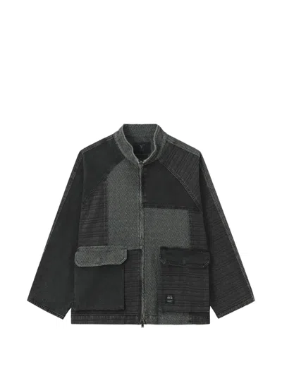 Five Cm Patchwork-design Jacket In Black