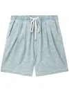 Five Cm Patterned-jacquard Drawstring Shorts In Blue