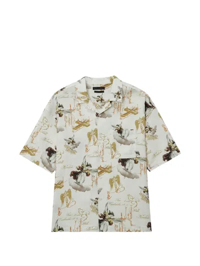 Five Cm Patterned Short-sleeve Shirt In Neutral