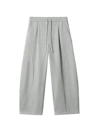 Five Cm Pleated Panelled Track Pants In Gray