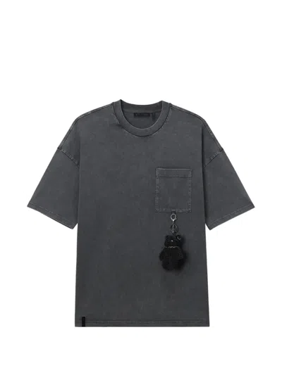 Five Cm T-shirt Mit Taschenanhänger In Gray