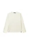 Five Cm Ribbed Patchwork T-shirt In Neutrals