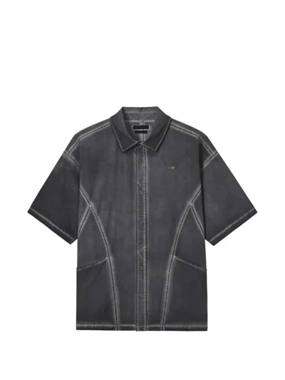 Five Cm Short-sleeve Shirt In Gray