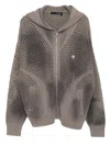 Five Cm Silver-plaque Cardigan In Brown