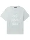 Five Cm Slogan-print Cotton T-shirt In Grey