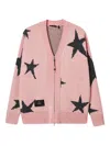 Five Cm Star-print Zip-up Cardigan In Pink