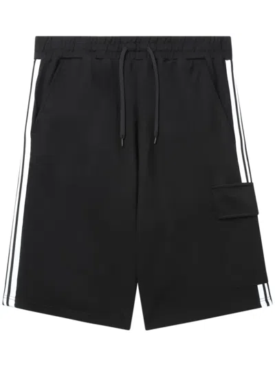 Five Cm Stripe-detail Drawstring Shorts In Black