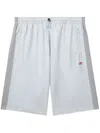 Five Cm Stripe-detail Elasticated-waist Shorts In Grey