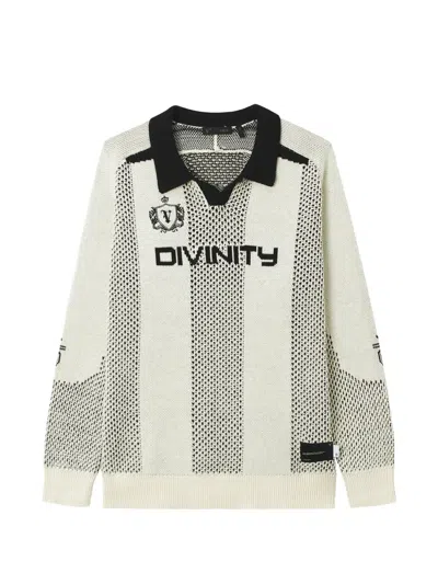 Five Cm Striped Intarsia-knit Sweater In White