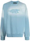 Five Cm Sun-fade Crew-neck Sweatshirt In Blue