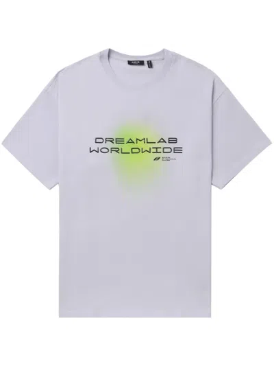 Five Cm Text-print Cotton T-shirt In Purple