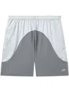 Five Cm Two-tone Panelled Shorts In Grey
