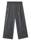 Five Cm Velour Textured Track Pants In Gray