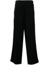 Five Cm Velvet Track Trousers In Black