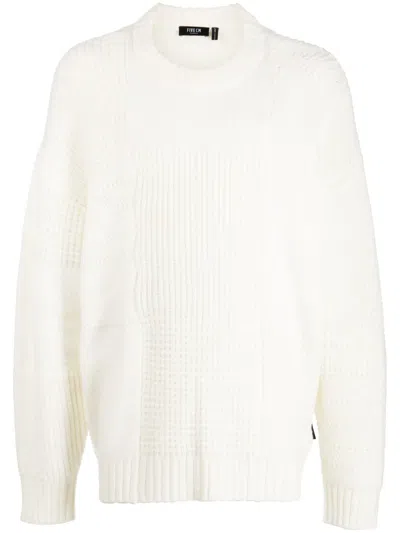 Five Cm Waffle-knit Knitted Jumper In White