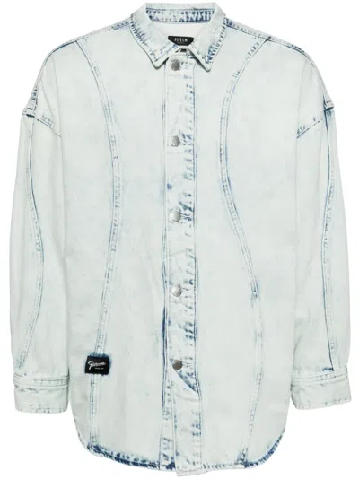 Five Cm Washed Denim Shirt In Blue