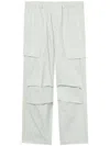 Five Cm Elasticated-waistband Cargo Trousers In Grey