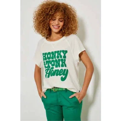 Five Jeans Honky Tonk T-shirt In Off White And Green