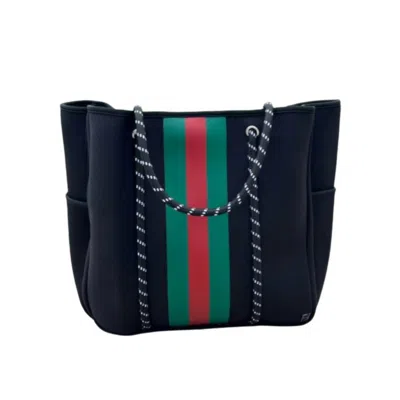 Five Love Women Courtside Large Tennis Racket Tote Bag In Black/red/green In Multi