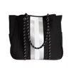 Five Love Women Courtside Large Tote Bag In Black/white