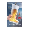 Five Oak Glass Beer Boot Mug In Transparent