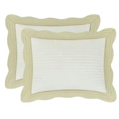 Five Queens Court Ashford Quilted Sham In Green